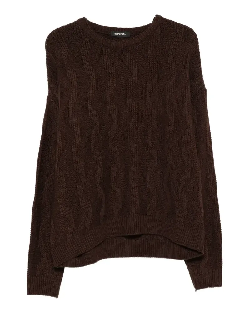 IMPERIAL cable-knit sweater - Braun Braun