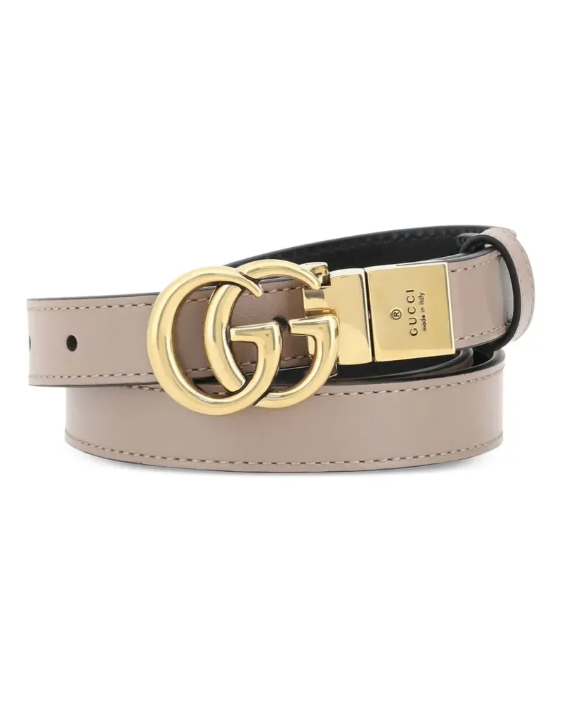 Gucci Wendbarer Gürtel mit Logo-Schild - Nude Nude