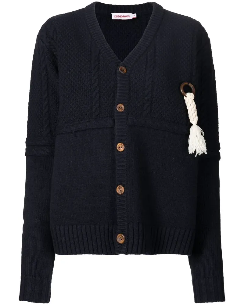 Charles Jeffrey Loverboy Cardigan mit Zopfmuster - Blau Blau