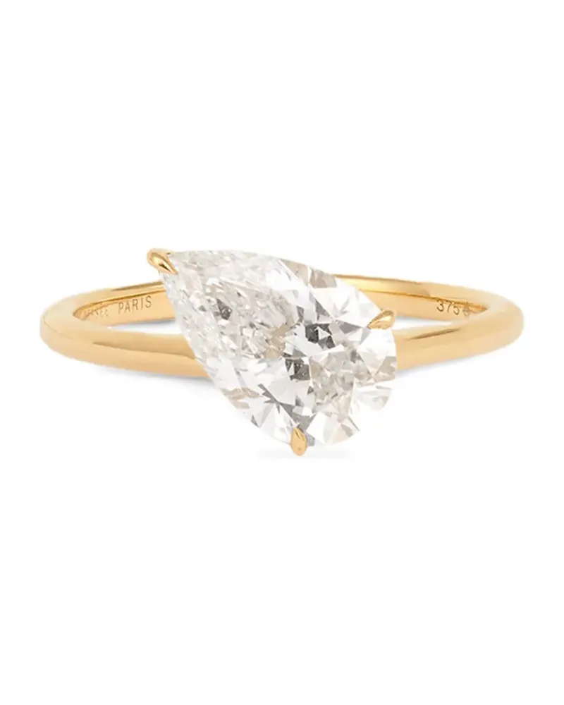 PERSEE 9kt Gelbgoldring mit Diamanten Gold