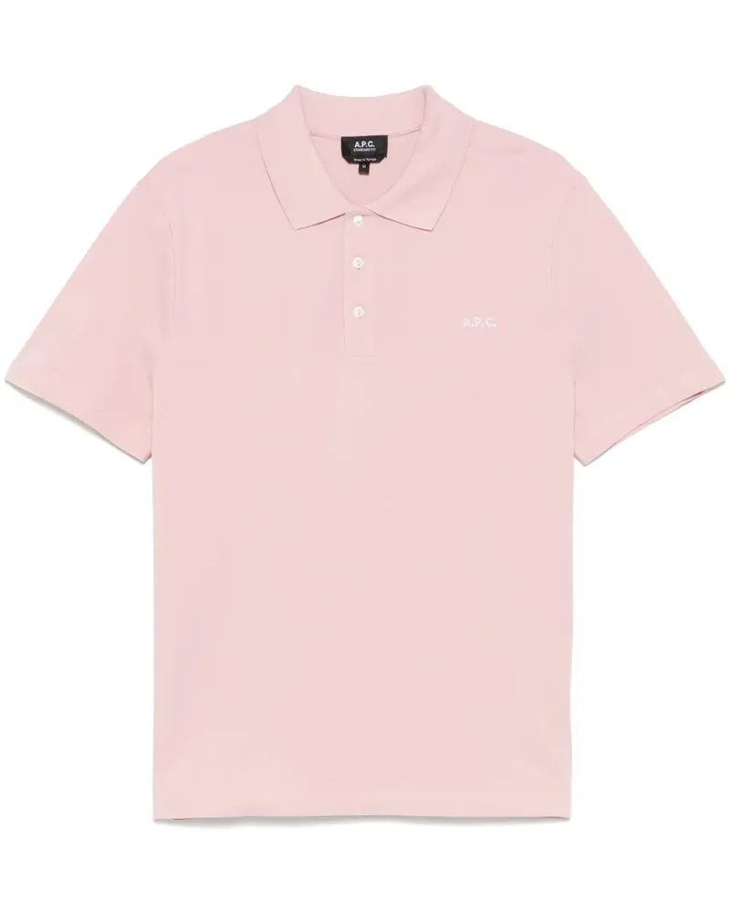 A.P.C. Klassisches Poloshirt - Rosa Rosa