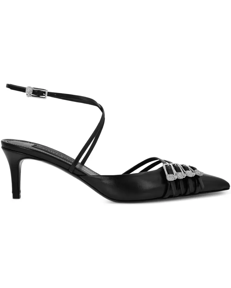 Philipp Plein Kitten-Leg-Pumps mit Riemen - Schwarz Schwarz