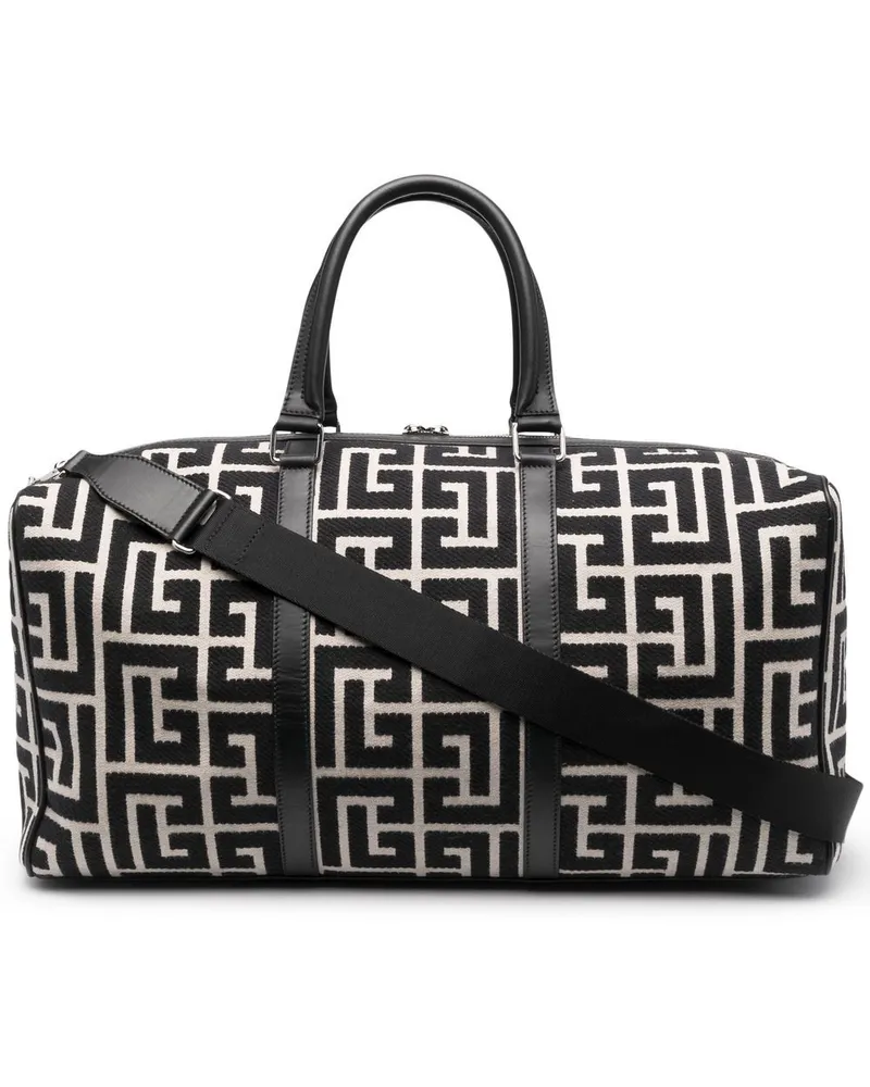 Balmain Voyage Reisetasche mit Monogramm - Schwarz Schwarz