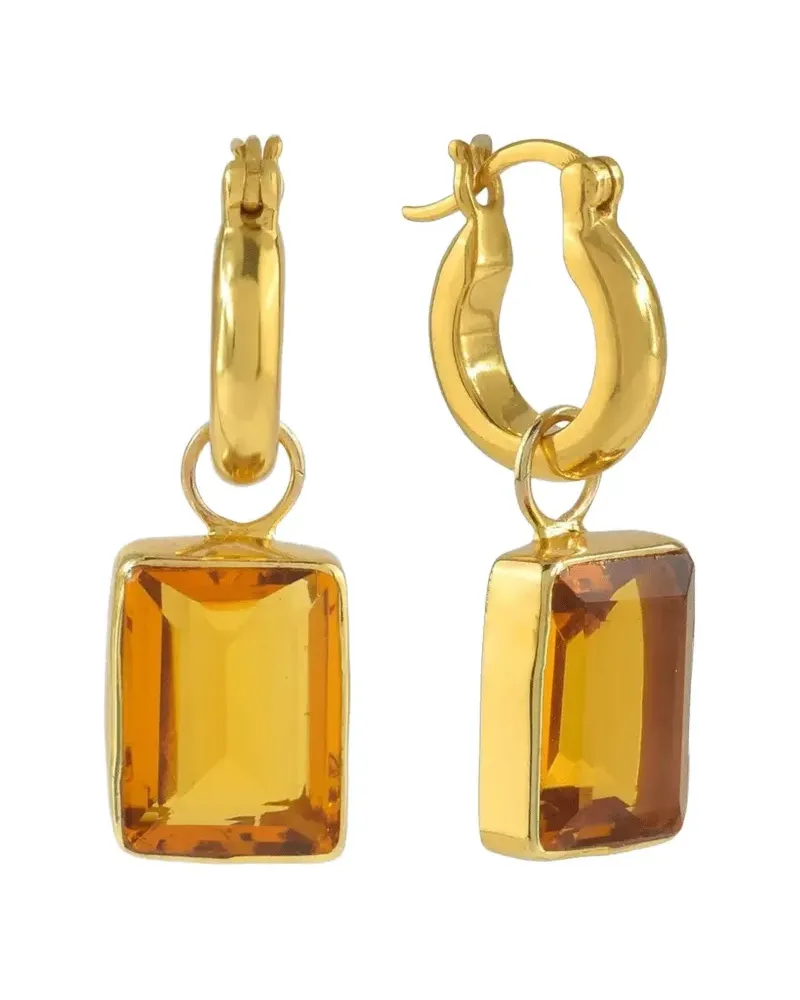 Shyla Sorrento crystal-embellished hoop earrings - Gold Gold