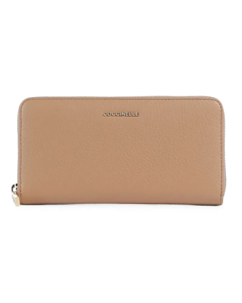 Coccinelle grained leather wallet - Nude Nude
