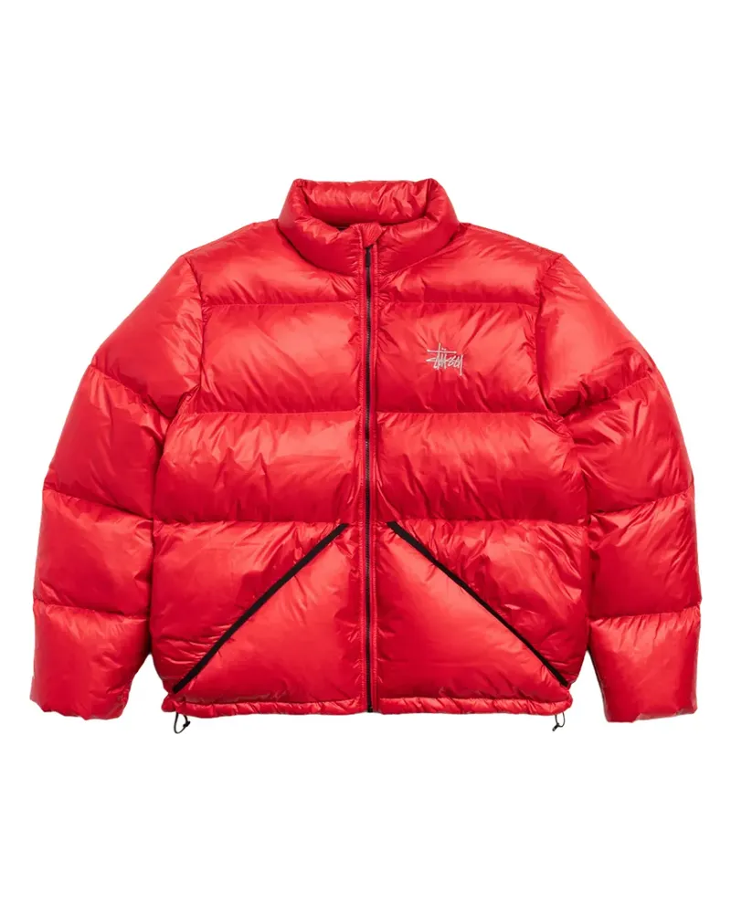 Stüssy Steppjacke mit Logo - Rot Rot