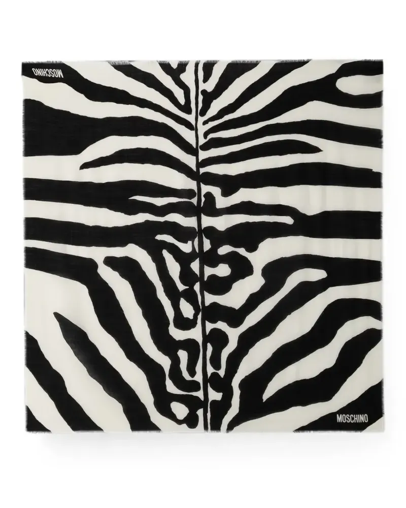 Moschino Schal mit Zebra-Print - Nude Nude