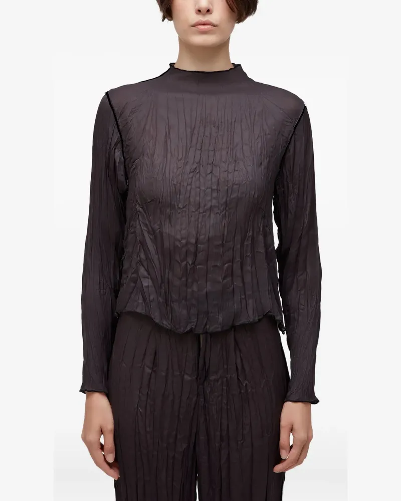 Osklen Klassische Satinbluse - Schwarz Schwarz