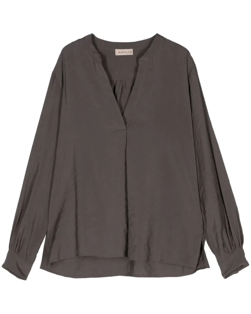 Blanca Bluse mit langen Ärmeln - Grau Grau