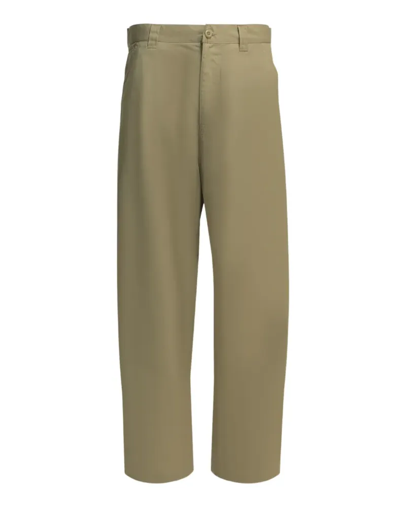 Carhartt WIP logo-patch straight-leg trousers - Nude Nude