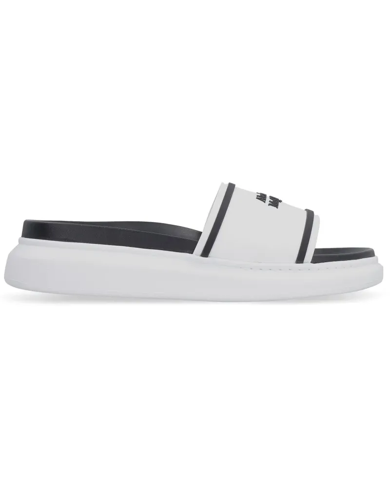 Alexander McQueen Pantoletten mit Logo - Weiß Weiß