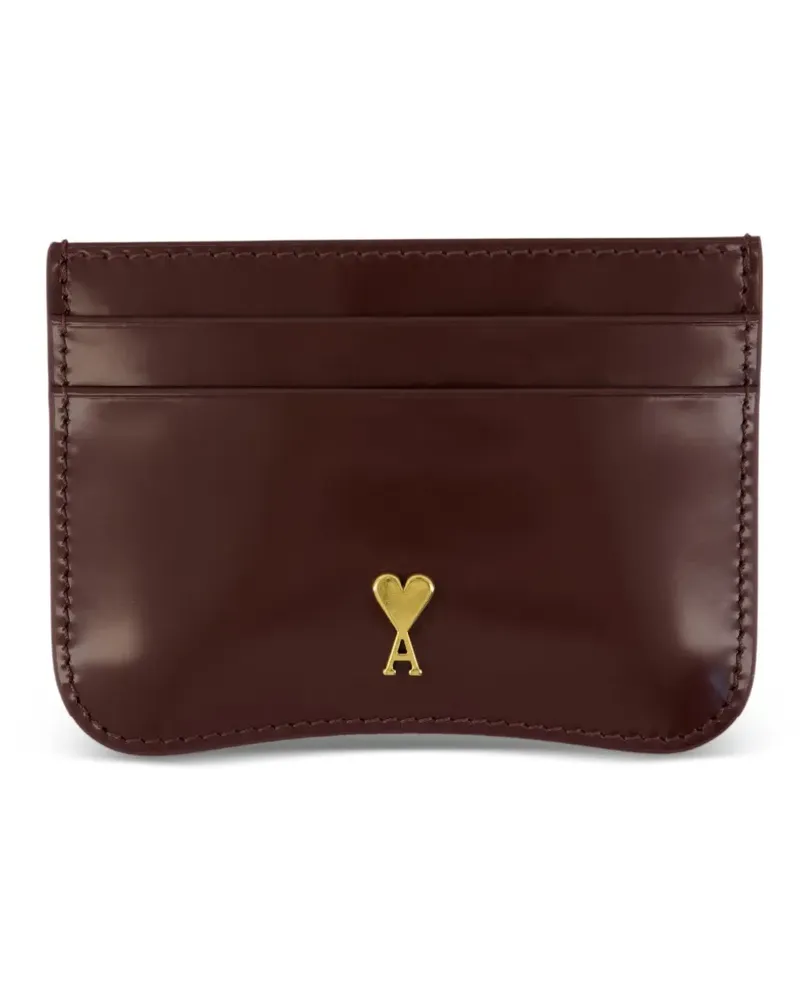 AMI Paris Paris Paris Kartenetui mit Herz-Logo - Braun Braun
