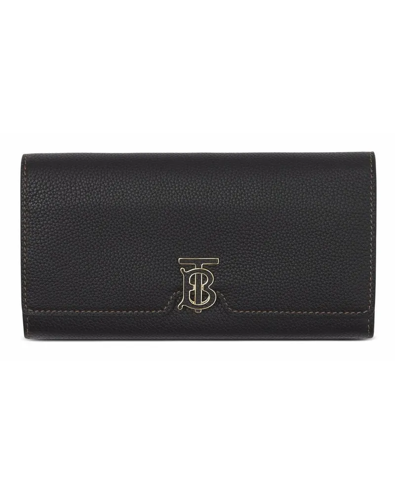 Burberry Portemonnaie mit Monogramm-Schild - Schwarz Schwarz
