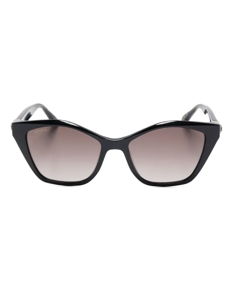 Aspinal of London Chelsea Sonnenbrille mit Kristallen - Schwarz Schwarz