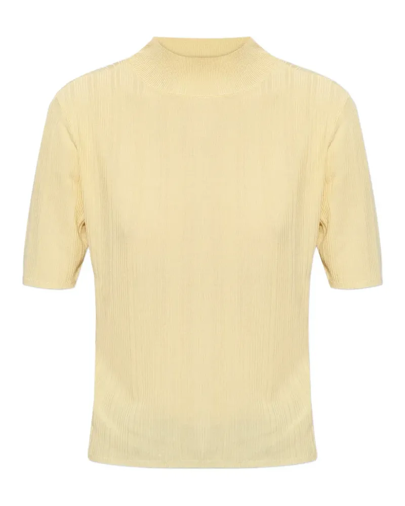Officine Generale Laya ribbed short-sleeve T-shirt - Gelb Gelb