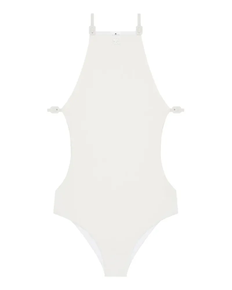 Courrèges Badeanzug mit Cut-Out - Weiß Weiß