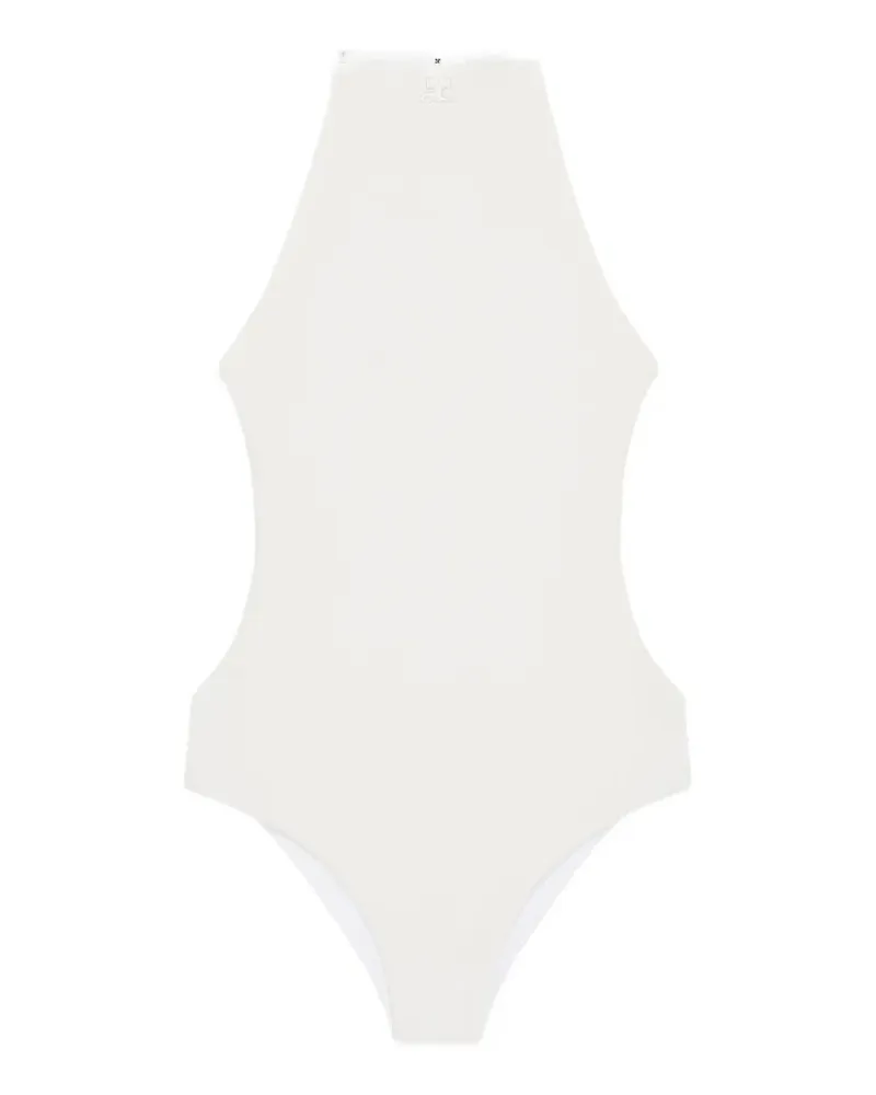 Courrèges Badeanzug mit Cut-Out - Weiß Weiß