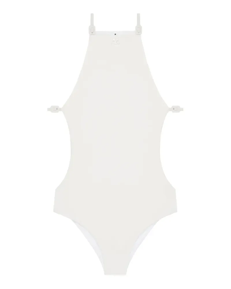Courrèges Badeanzug mit Cut-Out - Weiß Weiß