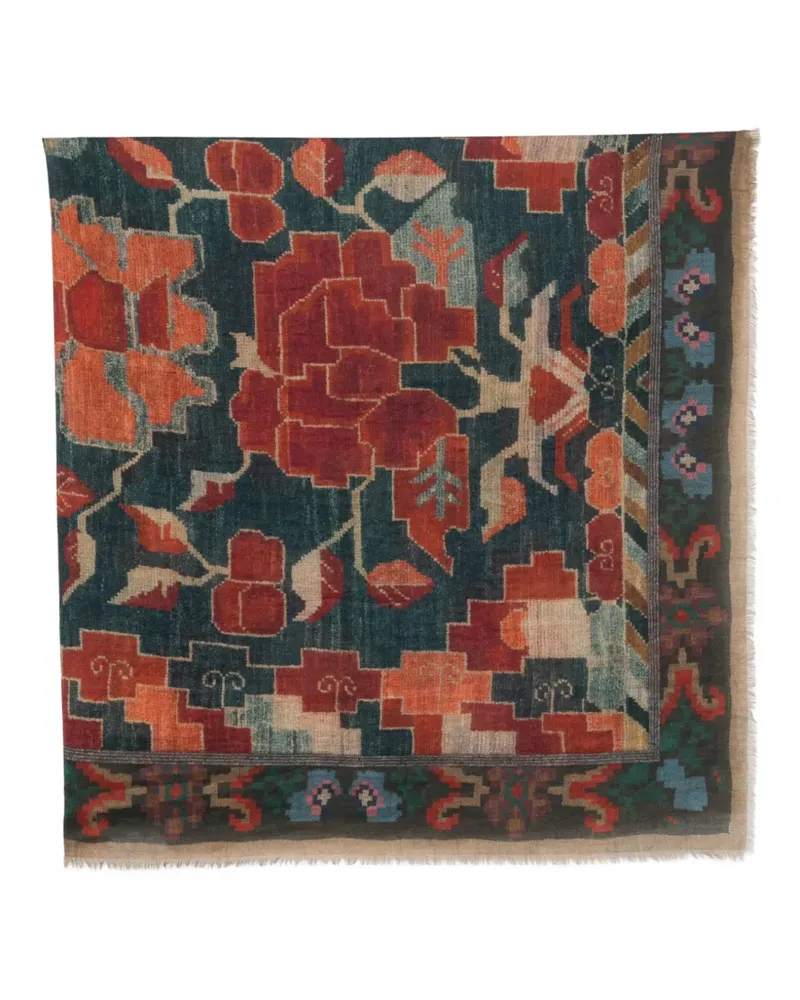 Pierre-Louis Mascia Schal mit Print - Blau Blau