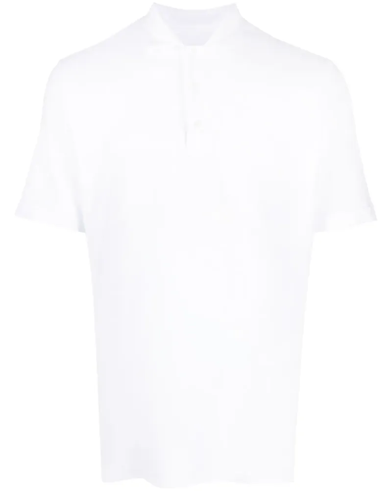 Fedeli Poloshirt mit Frottee-Optik - Weiß Weiß
