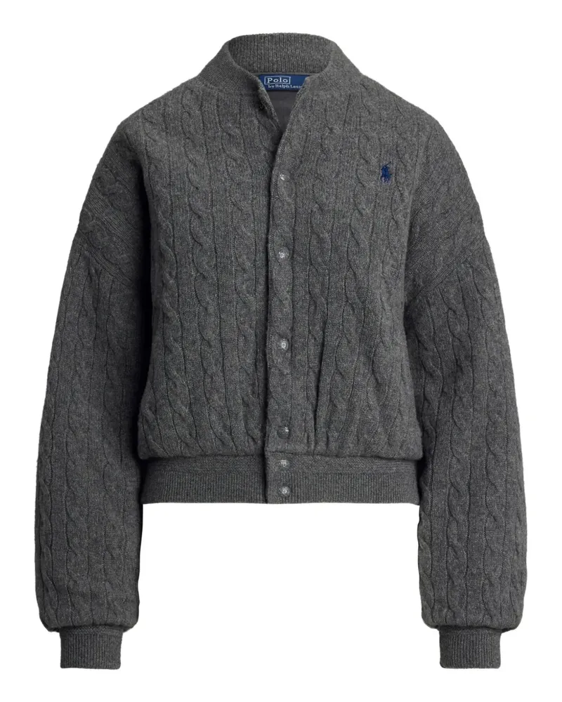 Ralph Lauren Bomberjacke mit Zopfmuster - Grau Grau