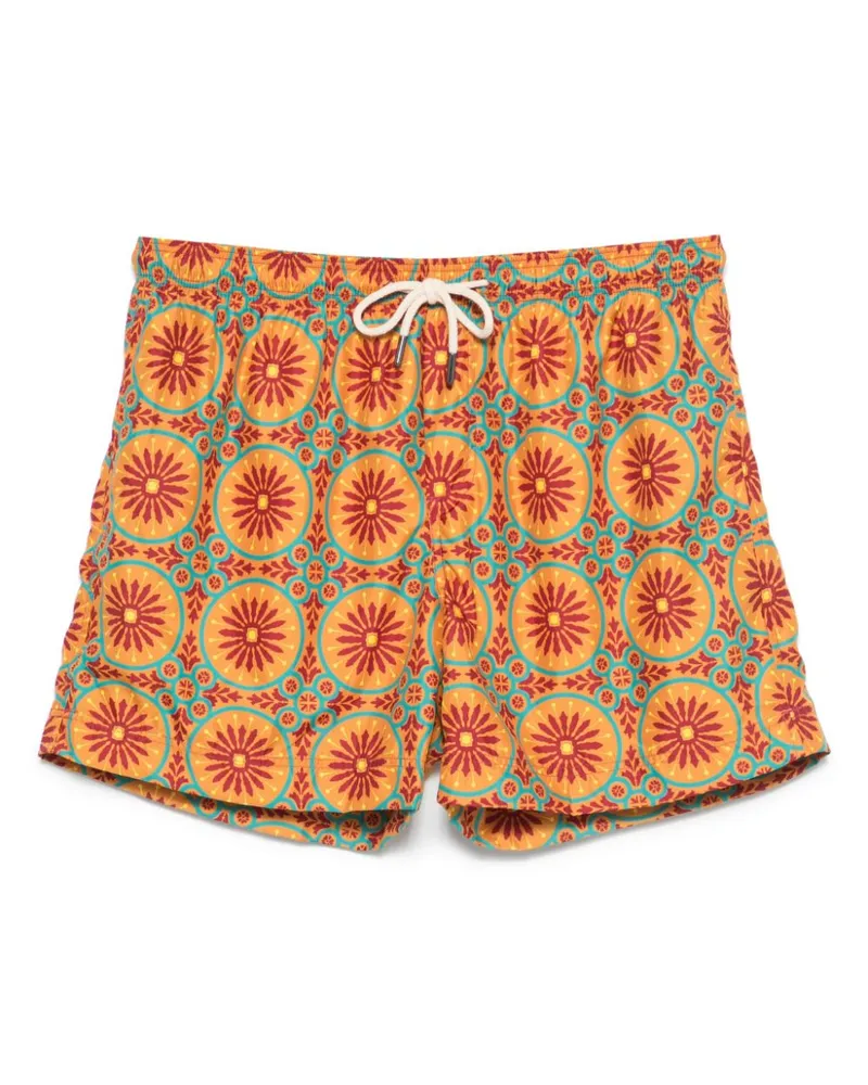 PENINSULA Badeshorts mit grafischem Print - Grün Grün