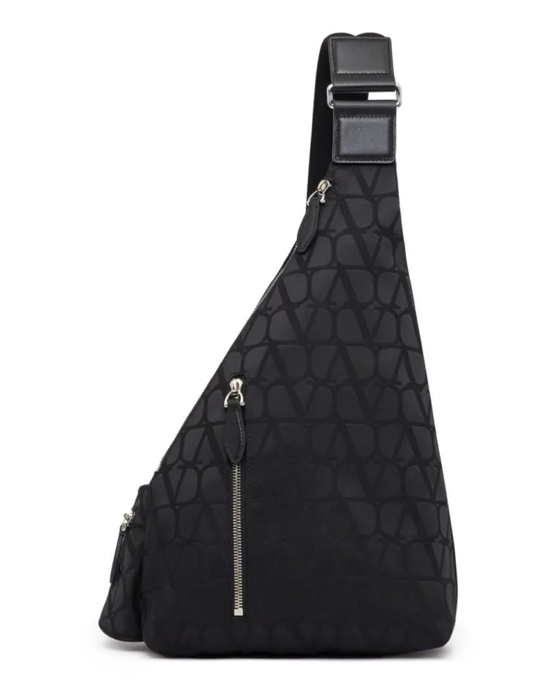 Valentino Garavani Toile Iconographe Rucksack mit Querriemen - Schwarz Schwarz