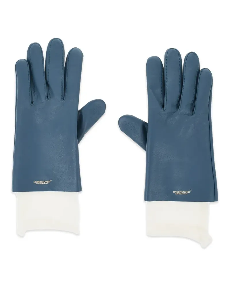 Undercover Handschuhe mit Logo-Print - Blau Blau