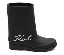 Regenstiefel mit Logo - Schwarz