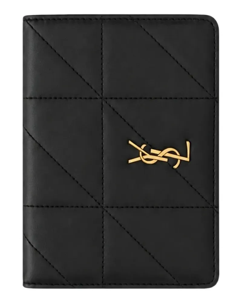 Saint Laurent Jamie quilted leather passaport case - Schwarz Schwarz