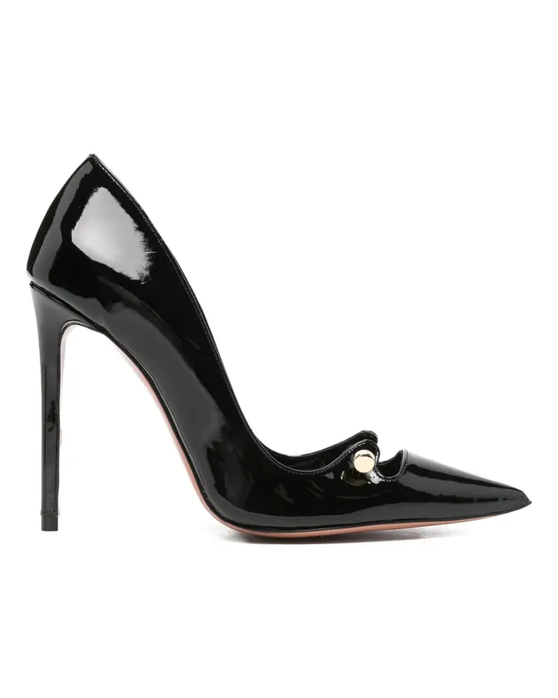 HARDOT patent-leather pointed-toe pumps - Schwarz Schwarz