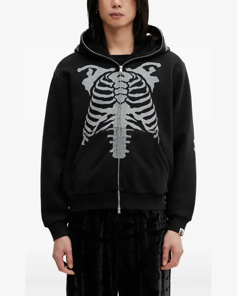BAPE Hoodie mit grafischem Print - Schwarz Schwarz