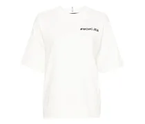 T-Shirt mit Logo-Prägung - Weiß