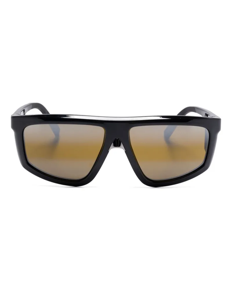 Vuarnet Sonnenbrille mit eckigem Gestell - Schwarz Schwarz