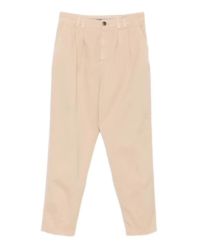 Canali pleated cotton trousers - Nude Nude