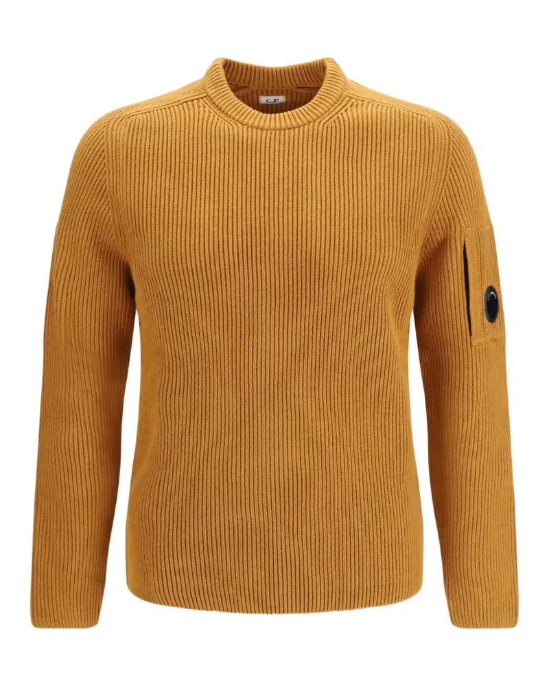 C.P. Company full-rib cotton lens crewneck sweater - Gelb Gelb