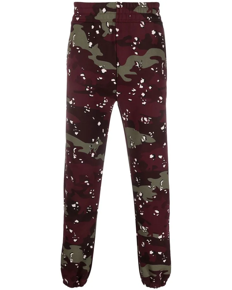 Kitsuné Jogginghose mit Camouflage-Print - Rot Rot