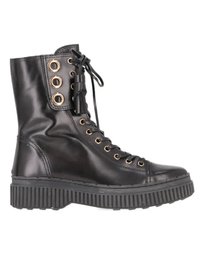 TOD'S Schnürstiefel mit Quasten - Schwarz Schwarz