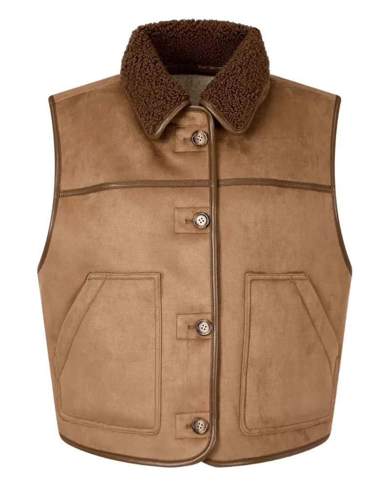 STUDIO TOMBOY reversible sleeveless gilet - Braun Braun