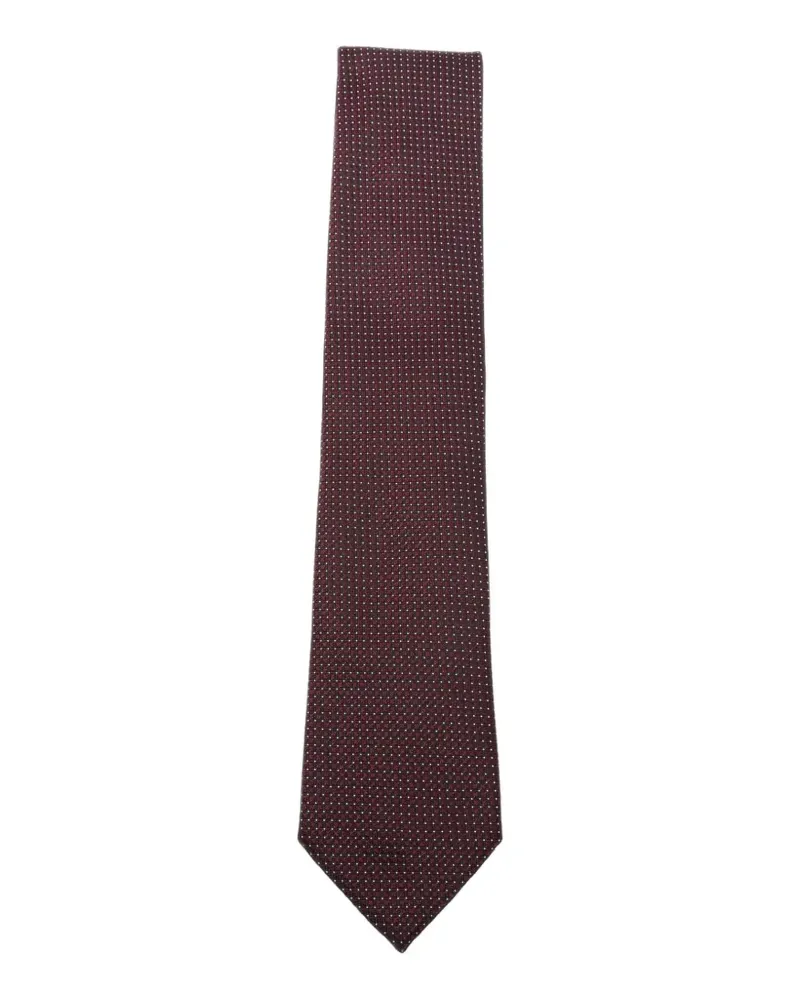 Ermenegildo Zegna Krawatte mit Mikro-Muster - Rot Rot