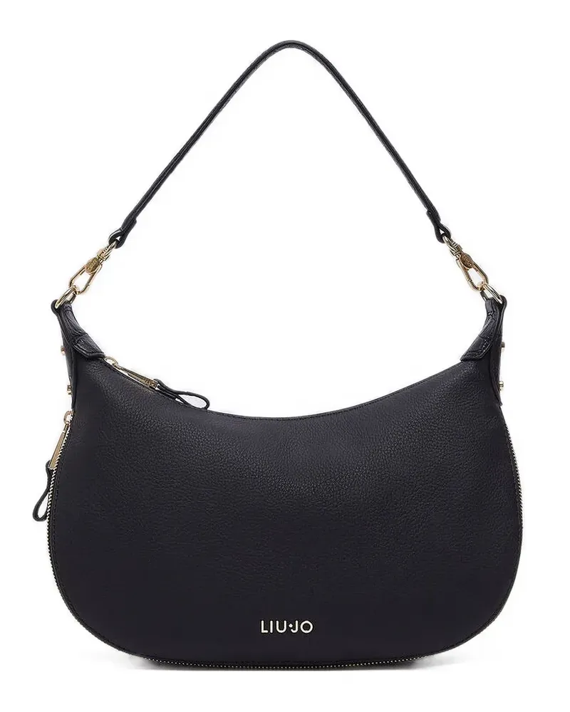 Liu Jo Schultertasche mit Logo-Schild - Schwarz Schwarz