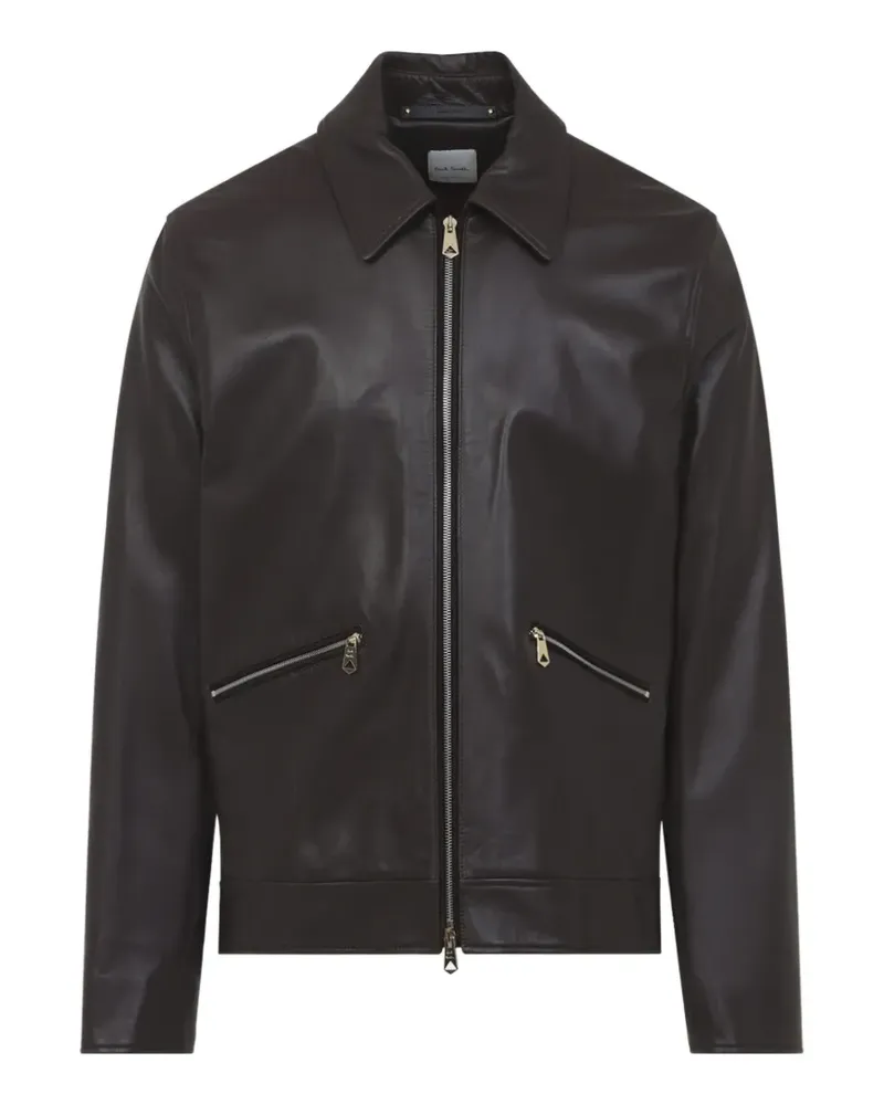 Paul Smith zipped leather jacket - Braun Braun
