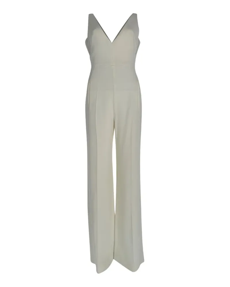 Roland Mouret V-neck sleeveless jumpsuit - Weiß Weiß