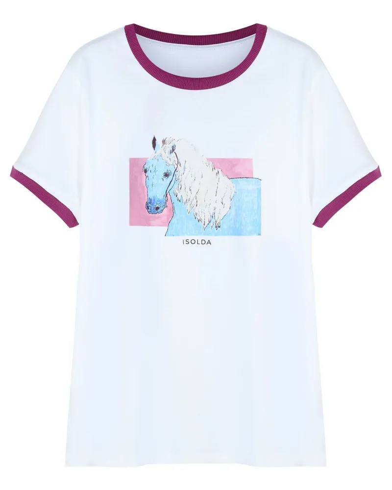 ISOLDA Amazona Cavalariça T-Shirt - Weiß Weiß