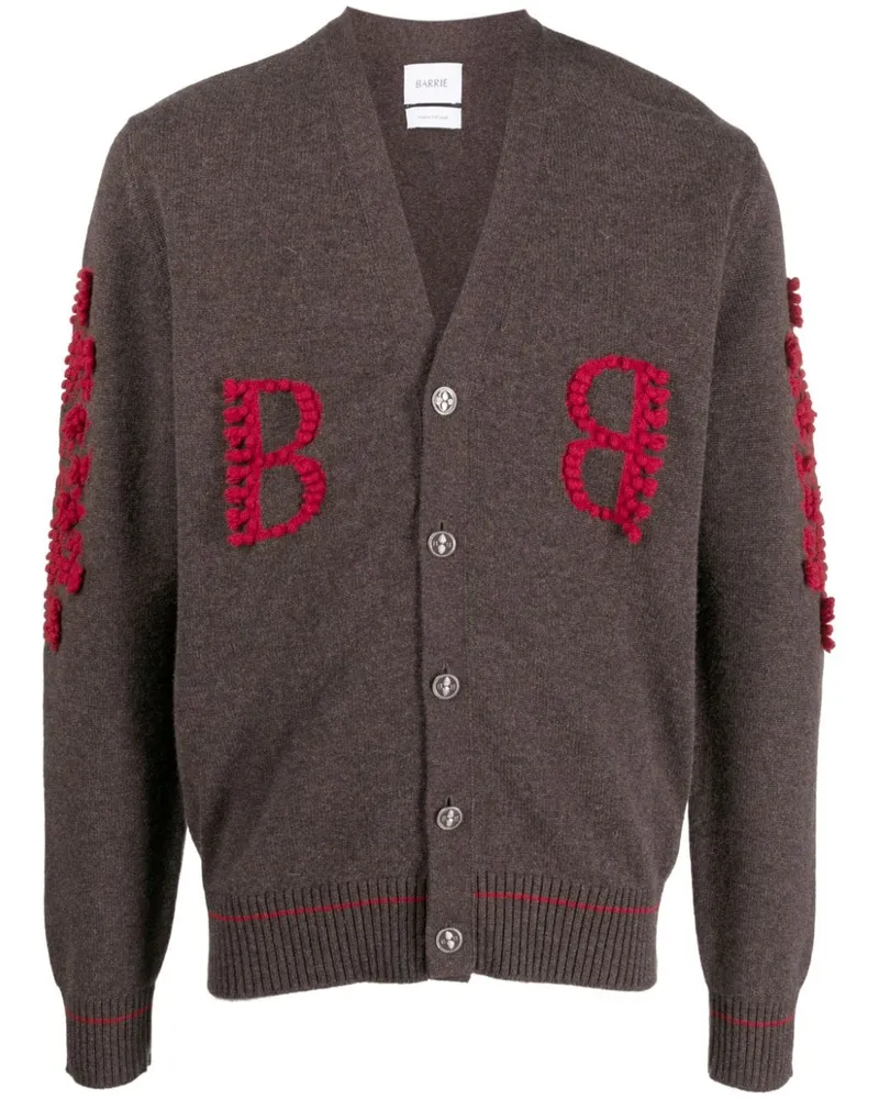 Barrie Kaschmircardigan mit 3D-Strickdetail - Braun Braun