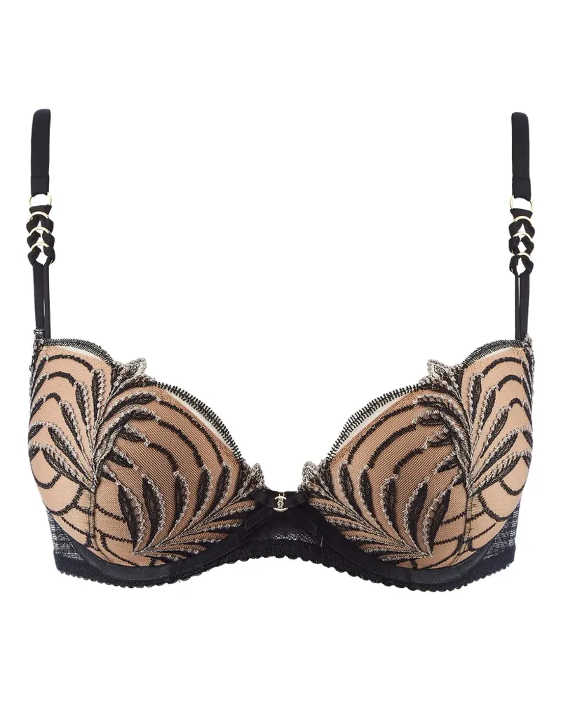 Aubade Bestickter Hypnolove Push-up-BH - Schwarz Schwarz