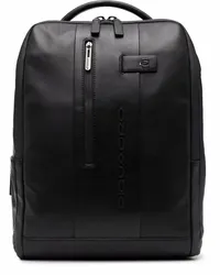 Piquadro Eckiger Rucksack Schwarz