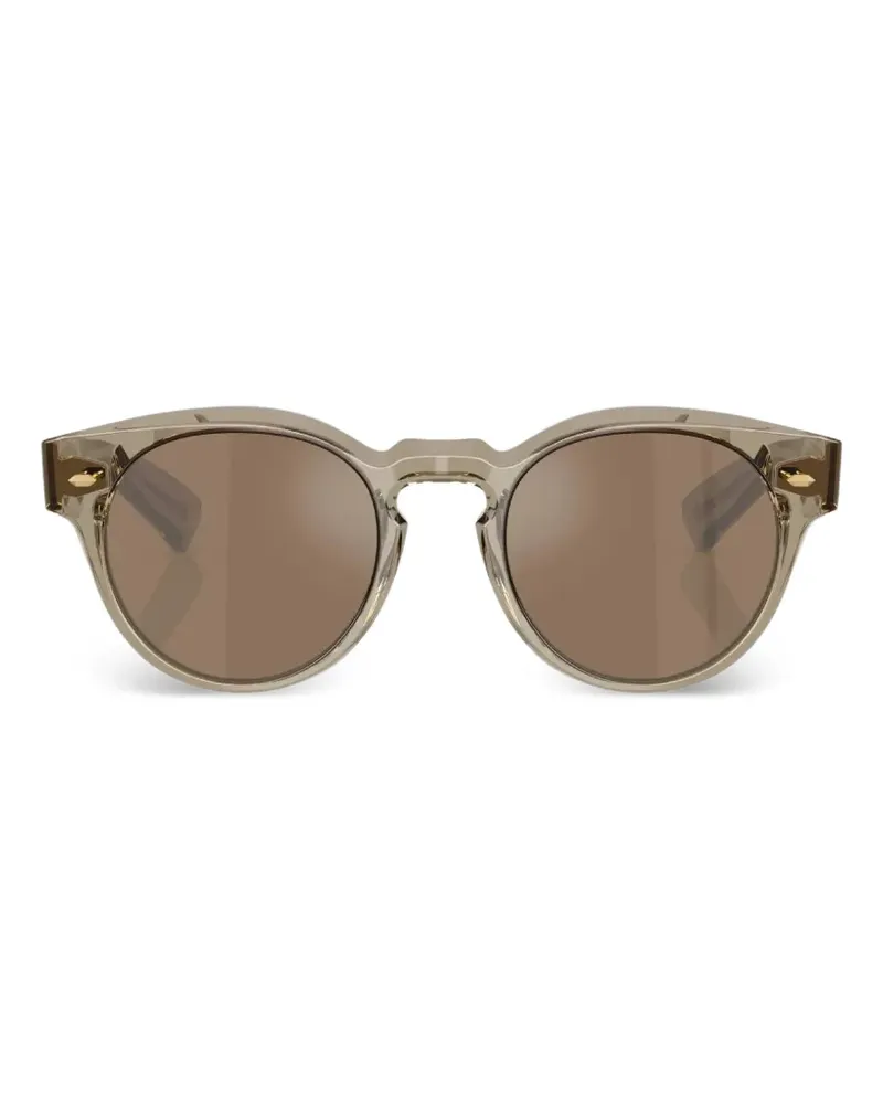 Oliver Peoples Hayton round-frame sunglasses - Nude Nude