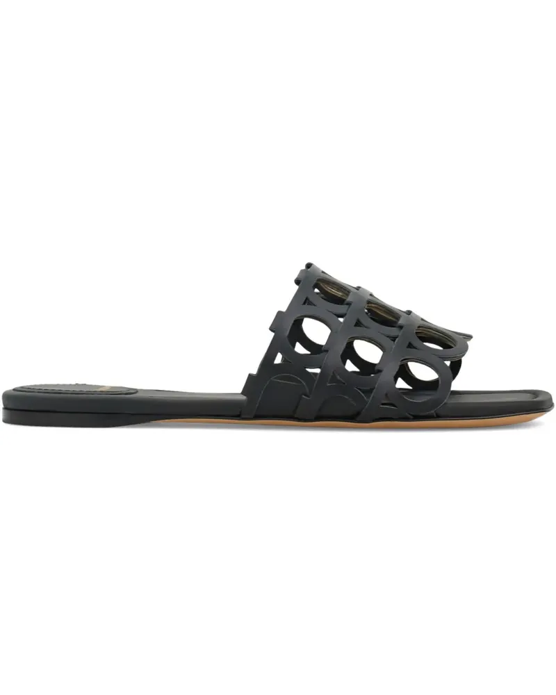 Ferragamo Gancini Pantoletten - Schwarz Schwarz