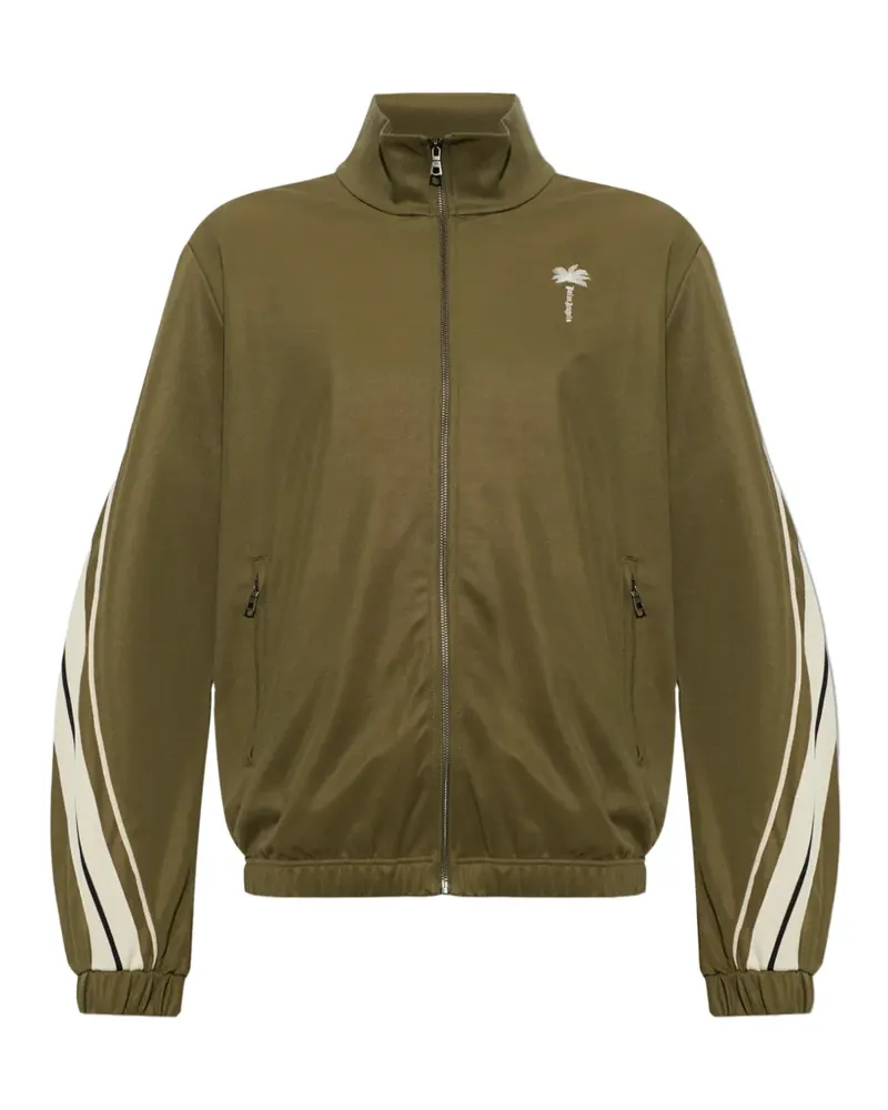 Palm Angels Gestreifte Palm Tree Sportjacke - Grün Grün